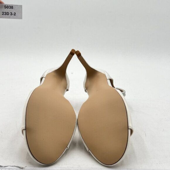 XYD White Open Toe Rhinestones Ankle Strap Sandals High Heel Bridal Evening Shoe - Picture 7 of 8